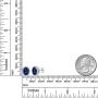 Gem Stone King 925 Sterling Silver Blue Simulated Sapphire Halo Earrings For Women (5.08 Ct Oval 9X7MM)