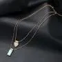 Peony.T Layered Necklace Boho Jewelry Set Turquoise Black Gem Pendant Long Chain Neckalce Gold Tone Peony.T Layered Necklace Boho Jewelry Set Turquoise Black Gem Pendant Long Chain Neckalce Gold Tone