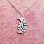 Jewelady I Love You to The Moon and Back Womens Necklace,Birthday Gifts Idea for Mom Sister Daughter Grandma,Present for Women Girls,Family Present for Her.