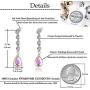Swarovski Crystal Teardrop Dangling Earrings for Women 14K Gold Plated Hypoallergenic Long Drop Tassel Earring
