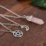 MJartoria Moon Pentagram Necklace Pentacle Chakra Charm Pendant Multi Layer Alloy Chain Choker Necklace Set Gothic Jewelry MJartoria Moon Pentagram Necklace Pentacle Chakra Charm Pendant Multi Layer Alloy Chain Choker Necklace Set Gothic Jewelry