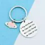HN HNHB Not Be There with You Will Be There for You Long Distance Relationship Keychain Boyfriend Girlfriend Wife Husband Gift Meaningful Jewelry Gifts