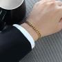 Trendsmax 7mm Mens Women Chain Gold Silver Black Stainless Steel Curb Cuban Link Chain Bracelet 7-11inch