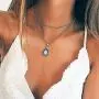 fxmimior Simple Layered Bar Silver Drop Pendant Necklace Boho V Neck Women Accessories fxmimior Simple Layered Bar Silver Drop Pendant Necklace Boho V Neck Women Accessories