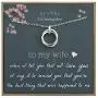 EFYTAL Wife Gifts, Wife Birthday Gift Ideas For Her, Romantic Sterling Silver 925 2 Thick Interlocking Circles Necklace Jewelry for Women, Cute Anniversary / Valentines Day Present