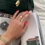 FOCALOOK Initial Ring 18K Gold Plated Letter Rings for Women Open Adjustable Rings Chunky Initial Ring Bold Statement Rings