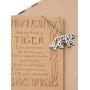Quan Jewelry Handmade Origami Tiger Pendant Necklace, Jewelry Gifts for Women and Pet Lover, Friends Gift, Animal Inspired Jewelry with Inspirational Quote on Greeting Card