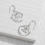 Silpada Swing By Movable Open Drop Earrings in Textured Sterling Silver