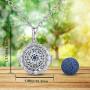 INFUSEU Essential Oil Diffuser Necklaces Aromatherapy Lava Rock Stone Jewelry Gifts Set for Women, 24'' Chain
