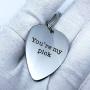 AMOR SPES Valentines Day Couples Gifts Guitar Pick Key Chain for Her for Him - You are My Pick Stainless Steel