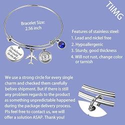 TIIMG Military Gift She Believed She Could So She Did Navy Army Air Force Bracelet Military Mom Wife Bangle Bracelet