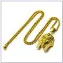 Fusamk Punk Rock Titanium Steel Pharaoh Pendant Necklace,22'' Link Chain Fusamk Punk Rock Titanium Steel Pharaoh Pendant Necklace,22'' Link Chain