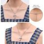 Stainless Steel Cross Memorial Cremation Ashes Urn Pendant Necklace Keepsake Jewelry Urn