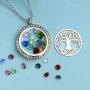 AZNECK Tree of Life Floating Charm Living Memory Lockets Pendant Necklace Stainless Steel Toughened Glass Gifts for Mom Family