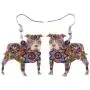 DUOWEI Acrylic Floral Pitbull Dog Earrings Anime Pets Drop Dangle Pet Jewelry for Women Ladies Girls Lovers Charms Gifts DUOWEI Acrylic Floral Pitbull Dog Earrings Anime Pets Drop Dangle Pet Jewelry for Women Ladies Girls Lovers Charms Gifts