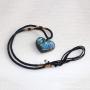 YGLINE Labradorite Healing Crystal Pendants,Natural Crystal Quartz Necklace 6 Faceted Chakra Crystal Wand Stone