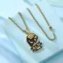 SUMFAN 18K Gold Plated Hip Hop Gold Necklace for Men Women,Black Lives Matter Necklace,24inch