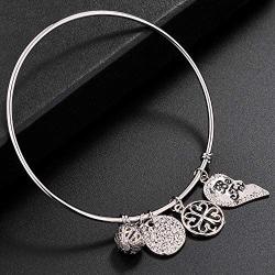 Lux Accessories Best Friends Forever BFF Charm Bracelet Set (2pc)