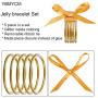 YBMYCM Glitter Jelly Bangles Bracelets Set for Women Glitter Filled Jelly Silicone Bracelets for Girls