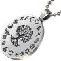 Coexist Pagan Jewelry Yggdrasil Tree of life Respect all religion and Faith Love Worlds Peace Protection Amulet Pewter Mens Womens Pendant Necklace Charm For men women Silver Ball Chain