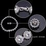 EVER FAITH Elegant Star Round Prong CZ Birthstone Necklace Earrings Set