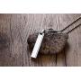 Ropman Rainbow Lesbian Pride Necklace LGBTQ Accessories Stainless Steel Bar Pendant Gay Jewelry for Unisex