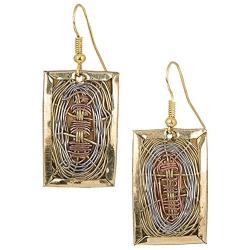 Handmade 3 Toned Basket Weave Earrings | SPUNKYsoul Collection