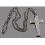 Blackjack Jewelry Mens Stainless Steel Large Hip Hop CZ Cross Pendant with 24'' Curb Chain Blackjack Jewelry Mens Stainless Steel Large Hip Hop CZ Cross Pendant with 24'' Curb Chain