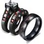 Gy Jewelry Two Rings His and Hers Wedding Ring Sets Couples Matching Rings Womens Black Gold Plated Cubic Zirconia Wedding Engagement Ring Bridal Sets & Mens Tungsten Carbide Wedding Band Gy Jewelry Two Rings His and Hers Wedding Ring Sets Couples Matching Rings Womens Black Gold Plated Cubic Zirconia Wedding Engagement Ring Bridal Sets & Mens Tungsten Carbide Wedding Band