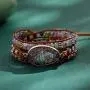 Plumiss Boho Handmade Natural Stone 3 Wrap Bracelet for Women Colection