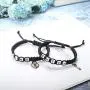 Thunaraz 4Pcs Couple Bracelet Necklace Love Gift Set Heart and Key Lettering Necklace for Women Men Handmade Braided Matching Rope Bracelet for Couples King and Queen Bracelets Adjustable Thunaraz 4Pcs Couple Bracelet Necklace Love Gift Set Heart and Key Lettering Necklace for Women Men Handmade Braided Matching Rope Bracelet for Couples King and Queen Bracelets Adjustable