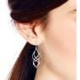 Trendy 3D Spiral .925 Sterling Silver Dangle Earrings