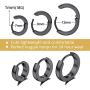 ChainsPro Huggie Hoop Earrings Pack Women or Men, 8/10/12/14/16 mm, Cartilage/Helix/Conch Piercing, Stainless Steel/18K Gold Plated/Black (Send Gift Box)