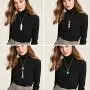 Jstyle 8Pcs Long Pendant Necklace Set Women Bar Circle Leaf Tassel Y Statement Necklace Silver Gold Plated Chain Necklace Set Jstyle 8Pcs Long Pendant Necklace Set Women Bar Circle Leaf Tassel Y Statement Necklace Silver Gold Plated Chain Necklace Set