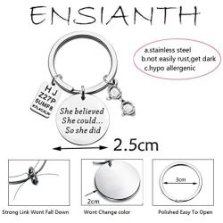 ENSIANTH Optometrist Gift She Believed She Could So She Did Keychain Eye Doctor Gift Optometrist Graduation Jewelry