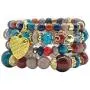 VONRU Beaded Bracelets for Women Stackable - Bohemain Style Matte Bead Stretch Bracelet with Heart Pendent for Gift Matte Bead VONRU Beaded Bracelets for Women Stackable - Bohemain Style Matte Bead Stretch Bracelet with Heart Pendent for Gift Matte Bead