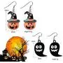 Starain 8 Pairs Halloween Earrings Women Fun Pumpkin Cobweb Spider Earrings Halloween Jewelry Set