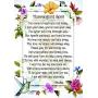 Lola Bella Gifts and Spirit Lala Hummingbird Humming Bird Spirit Necklace with backside ''Our Love Never Dies'' Poem Card Grief Sympathy Gift