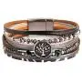 HZMAN Tree of Life Leather Cuff Bracelet Magnetic Rhinestone Small Steel Ball Multi Strand Wrap Bracelet Bohemian Jewelry for Women