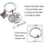 WSNANG Autism Awareness Gift Keychain You are Braver Stronger Smarter Than You Think Keychain Inspirational Jewelry Gifts for Autistic People Autistic Encouragement Gift