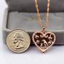 Uloveido Mom and Baby Hummingbird in Love Heart Pendant Necklace, 2 Birds Necklace for Mother Y483