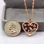 Uloveido Mom and Baby Hummingbird in Love Heart Pendant Necklace, 2 Birds Necklace for Mother Y483 Uloveido Mom and Baby Hummingbird in Love Heart Pendant Necklace, 2 Birds Necklace for Mother Y483