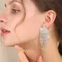 Long Chandelier Tassel Dangle Earrings Clear Austrian Crystal Rhinestone Fringe Drop Earrings for Women Girl Party Jewelry Long Chandelier Tassel Dangle Earrings Clear Austrian Crystal Rhinestone Fringe Drop Earrings for Women Girl Party Jewelry