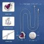 CDE Love Heart Pendant Necklaces for Women Silver Tone Rose Gold Tone Crystals Birthstone Valentines Day Jewelry Gifts for Women Party/Anniversary Day/Birthday