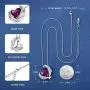 CDE Love Heart Pendant Necklaces for Women Silver Tone Rose Gold Tone Crystals Birthstone Valentines Day Jewelry Gifts for Women Party/Anniversary Day/Birthday
