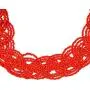 Red Woven Seedbead Collar Necklace by outROAR Gear