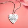 AZNECK Inspirational Heart Necklace Gifts for Girls Personalized Engraved Pendant Friendship Motivational Friend Encouragement Jewelry for Her
