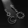 D.Rosse Women Fashion Boho Asymmetrical Hollow Star Sun Moon Drop Dangle Earring Jewelry