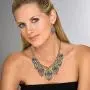 Palm Beach Jewelry Gold Tone Round Crystal and Black Enamel, Drop Earring and Bib Necklace Set, Lobster Claw Clasp, 18 inches Plus 3 inch e Palm Beach Jewelry Gold Tone Round Crystal and Black Enamel, Drop Earring and Bib Necklace Set, Lobster Claw Clasp, 18 inches Plus 3 inch e