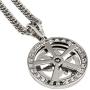 Hip Hop 18K Gold Plated Whirligig Spin Hemp weeds Leaf Necklaces Men Women Charm Crystal Weed Chains